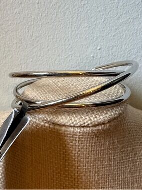 Nordstrom Rack Silver-Tone Multi-Band Cuff Bracelet